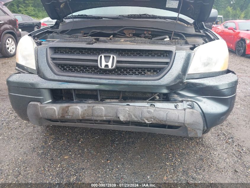 2005 Honda Pilot Ex-L With Navi VIN: 2HKYF18755H533755 Lot: 39872839