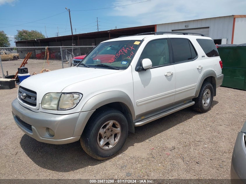 2002 Toyota Sequoia Sr5 V8 VIN: 5TDZT34A82S137108 Lot: 39873298