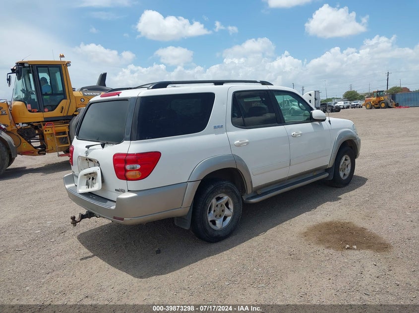2002 Toyota Sequoia Sr5 V8 VIN: 5TDZT34A82S137108 Lot: 39873298