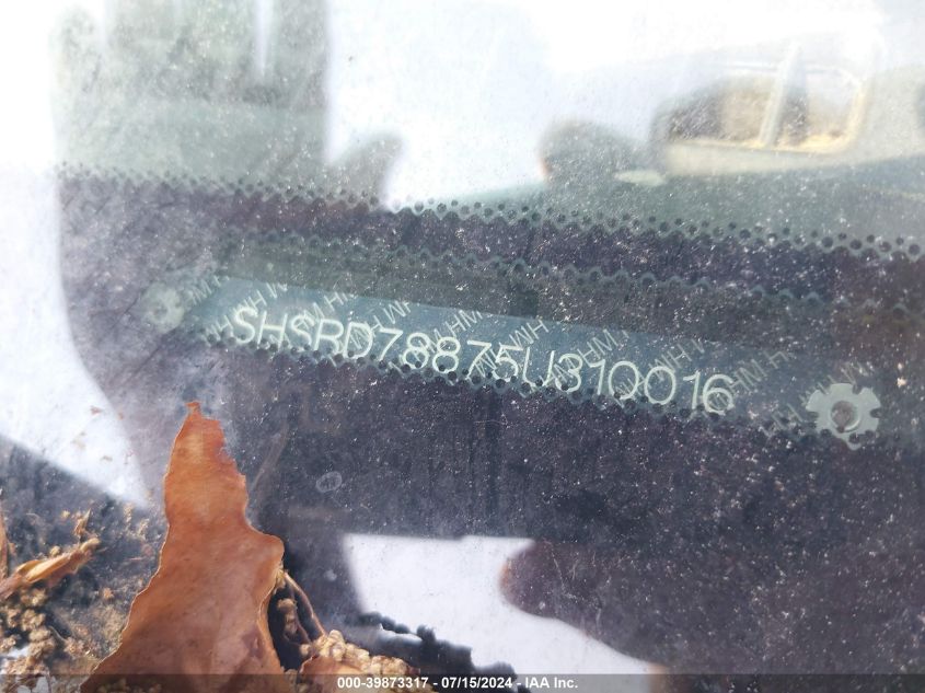 2005 Honda Cr-V Ex VIN: SHSRD78875U310016 Lot: 39873317