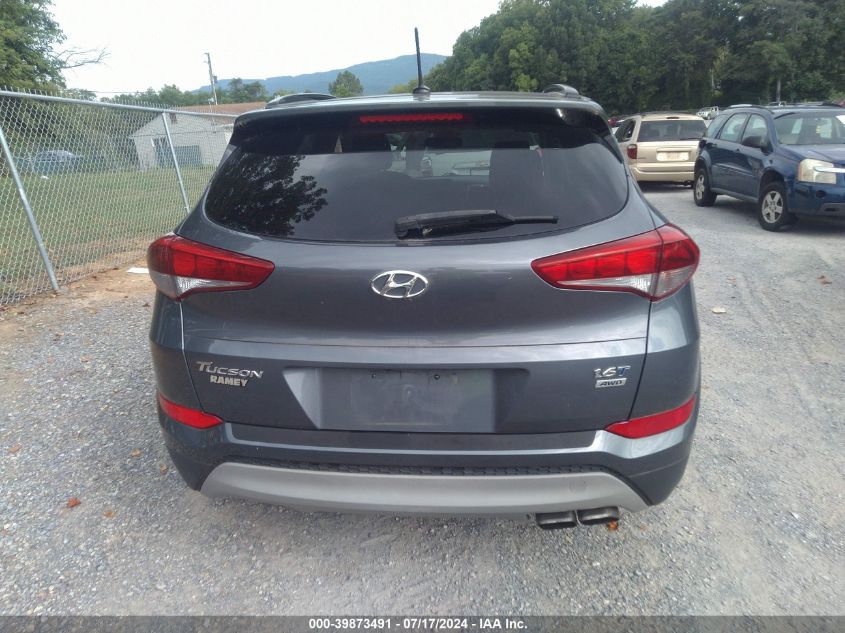2017 Hyundai Tucson Night VIN: KM8J3CA2XHU479069 Lot: 39873491