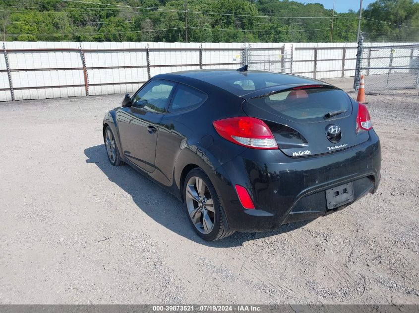 2012 Hyundai Veloster Base W/Red/Black VIN: KMHTC6AD2CU049248 Lot: 39873521