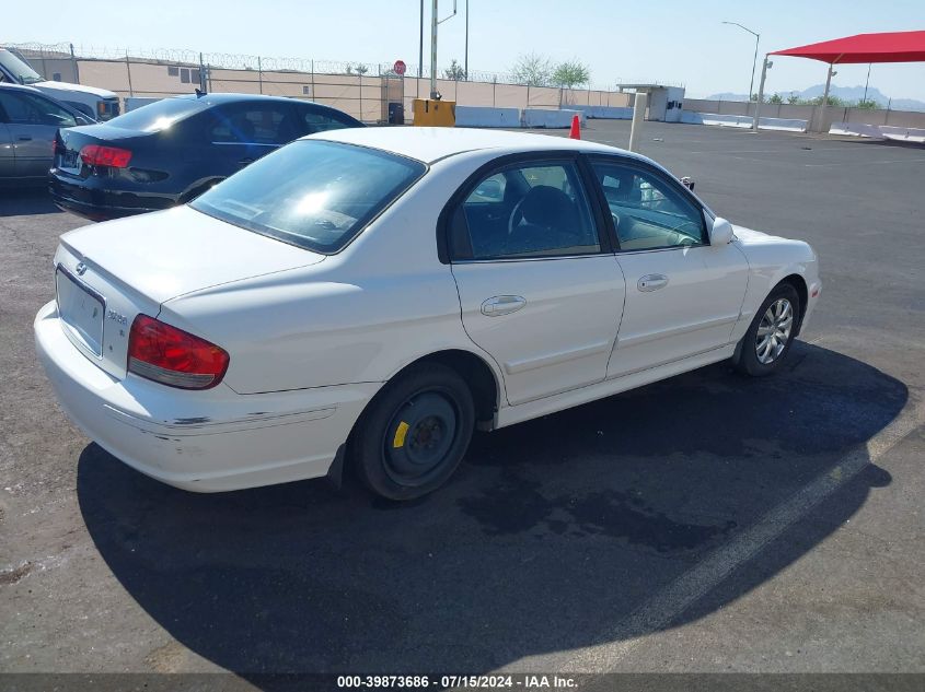 2003 Hyundai Sonata Base W/2.7L V6 VIN: KMHWF25H73A761878 Lot: 39873686