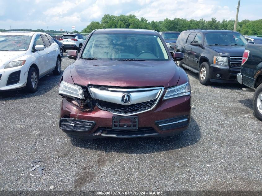 2015 Acura Mdx VIN: 5FRYD4H21FB009951 Lot: 39873776