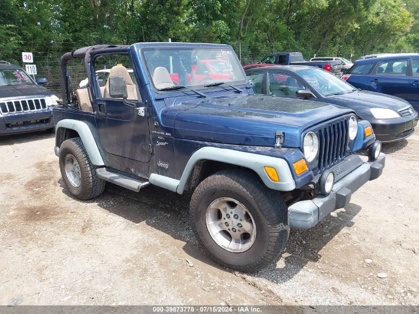 2000 Jeep Wrangler Sport VIN: 1J4FA49S0YP791081 Lot: 39873778