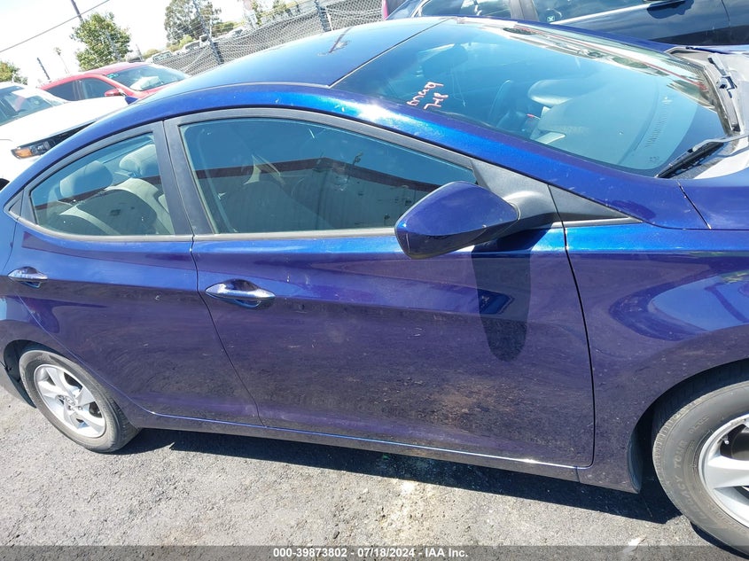 2014 Hyundai Elantra Se VIN: 5NPDH4AE8EH533249 Lot: 39873802