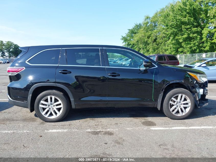 2015 TOYOTA HIGHLANDER LE V6 - 5TDBKRFH1FS139533