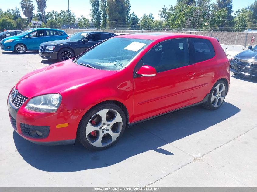 2009 Volkswagen Gti 2-Door VIN: WVWFV71K99W104257 Lot: 39873962