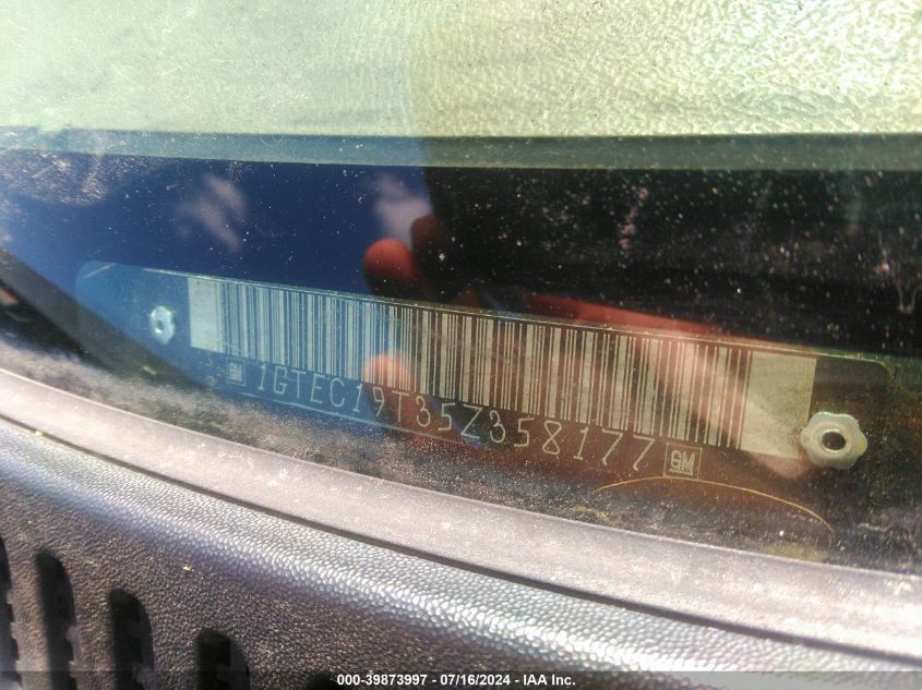 2005 GMC Sierra 1500 Sle VIN: 1GTEC19T35Z358177 Lot: 39873997