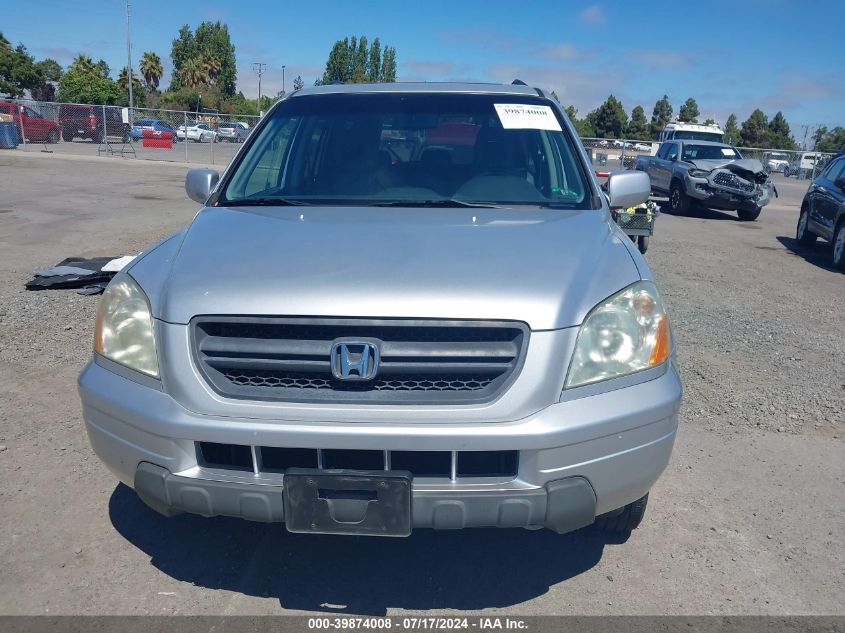 2005 Honda Pilot Ex-L VIN: 5FNYF18545B044468 Lot: 39874008