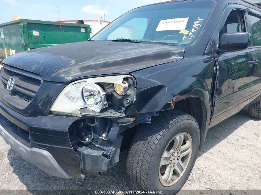 2004 Honda Pilot Ex-L VIN: 5FNYF18554B005015 Lot: 39874068