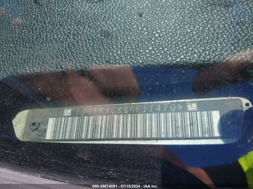 2012 Chevrolet Silverado 2500Hd Lt VIN: 1GC1KXC88CF114709 Lot: 39874091