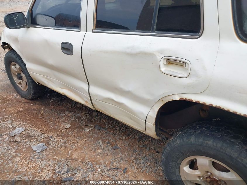 1998 Kia Sportage Ex VIN: KNDJA7234W5552923 Lot: 39874094