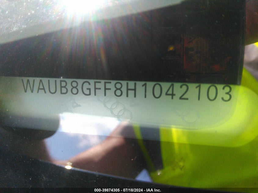 2017 AUDI A3 2.0T PREMIUM - WAUB8GFF8H1042103