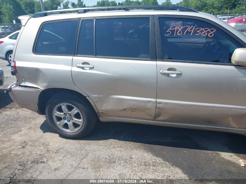 2007 Toyota Highlander V6 VIN: JTEEP21A470226696 Lot: 39874388