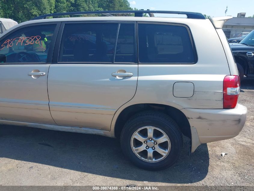 2007 Toyota Highlander V6 VIN: JTEEP21A470226696 Lot: 39874388