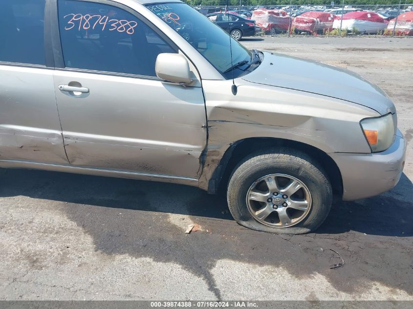 2007 Toyota Highlander V6 VIN: JTEEP21A470226696 Lot: 39874388