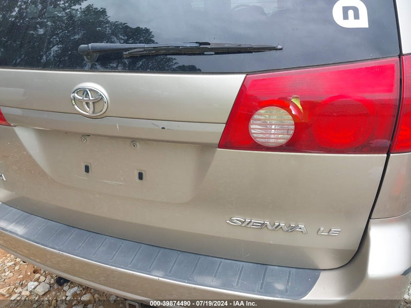 2009 Toyota Sienna Le VIN: 5TDZK23C09S262775 Lot: 39874490