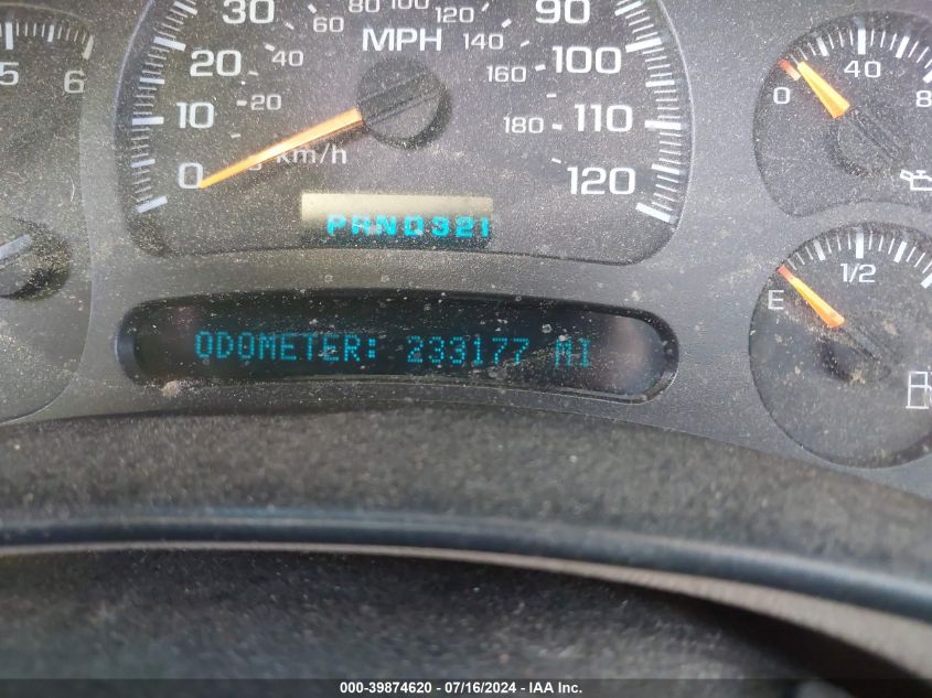 2003 Chevrolet Suburban 1500 Lt VIN: 1GNFK16ZX3J199533 Lot: 39874620