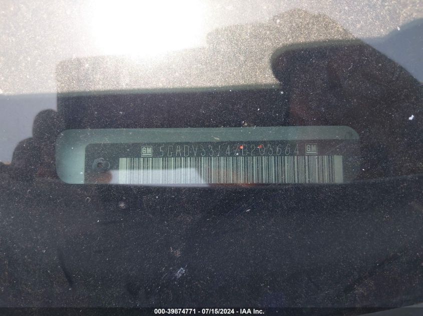 2007 Buick Terraza Cxl VIN: 5GADV33147D203664 Lot: 39874771