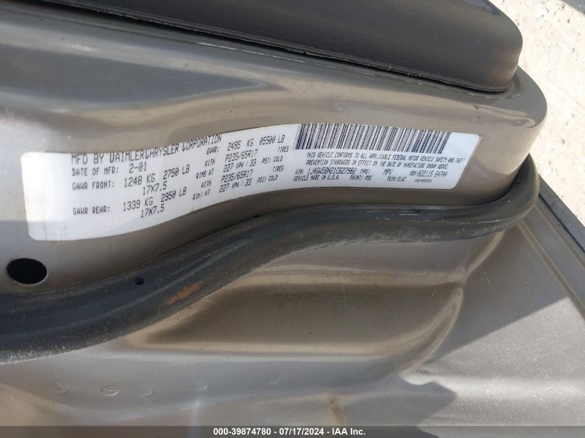 2001 Jeep Grand Cherokee Limited VIN: 1J4GW58N21C627982 Lot: 39874780