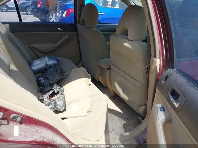 2003 Honda Civic Lx VIN: 2HGES16503H558344 Lot: 39874826