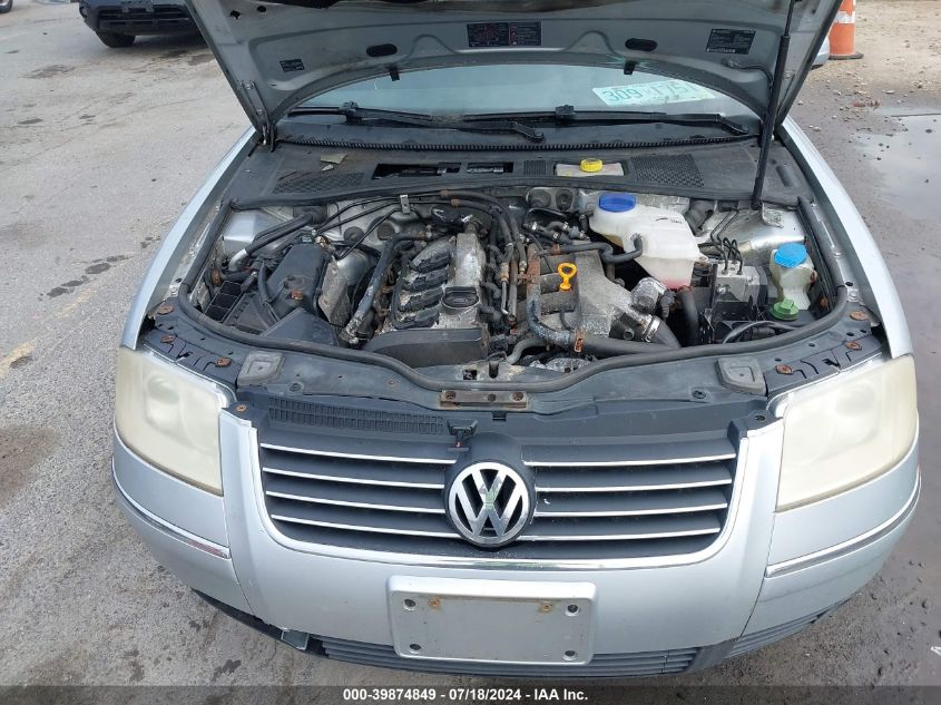 2003 Volkswagen Passat Gls VIN: WVWPD63B33P033928 Lot: 39874849