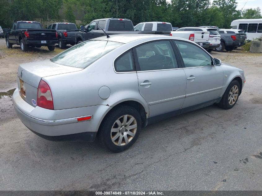 2003 Volkswagen Passat Gls VIN: WVWPD63B33P033928 Lot: 39874849