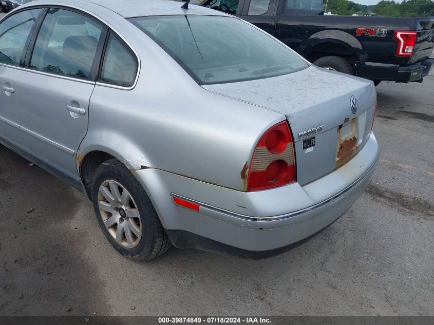 2003 Volkswagen Passat Gls VIN: WVWPD63B33P033928 Lot: 39874849