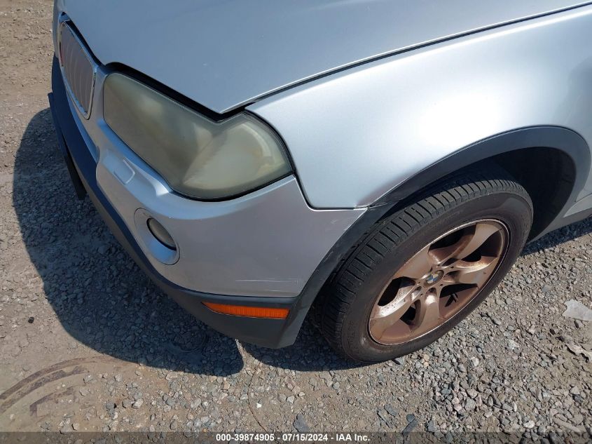 2007 BMW X3 3.0Si VIN: WBXPC93447WF15413 Lot: 39874905