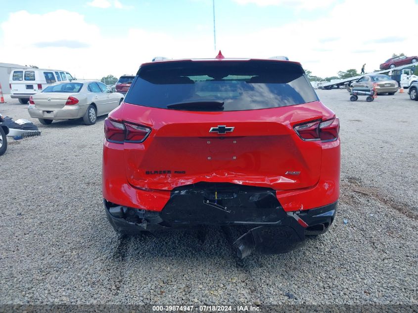 2021 Chevrolet Blazer Awd Rs VIN: 3GNKBKRS5MS509820 Lot: 39874947