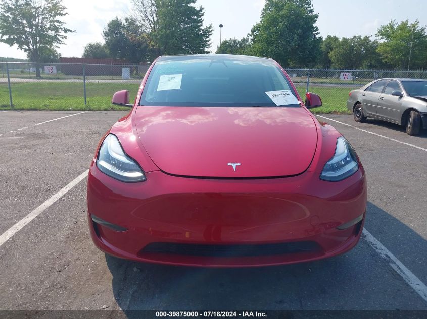 2021 Tesla Model Y Long Range Dual Motor All-Wheel Drive VIN: 5YJYGDEE6MF296840 Lot: 39875000