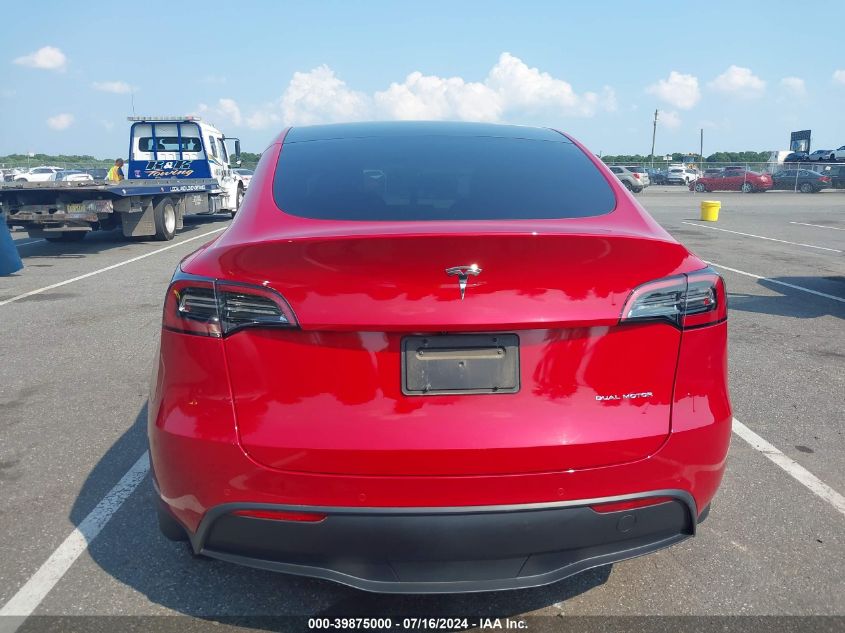 2021 Tesla Model Y Long Range Dual Motor All-Wheel Drive VIN: 5YJYGDEE6MF296840 Lot: 39875000