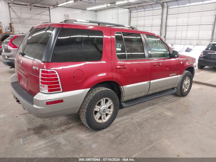 2002 Mercury Mountaineer VIN: 4M2ZU86W42ZJ11584 Lot: 39875065