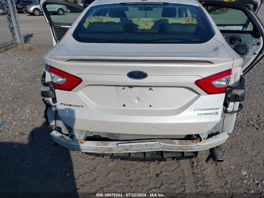 2014 Ford Fusion Hybrid Titanium VIN: 3FA6P0RU6ER351228 Lot: 39875203