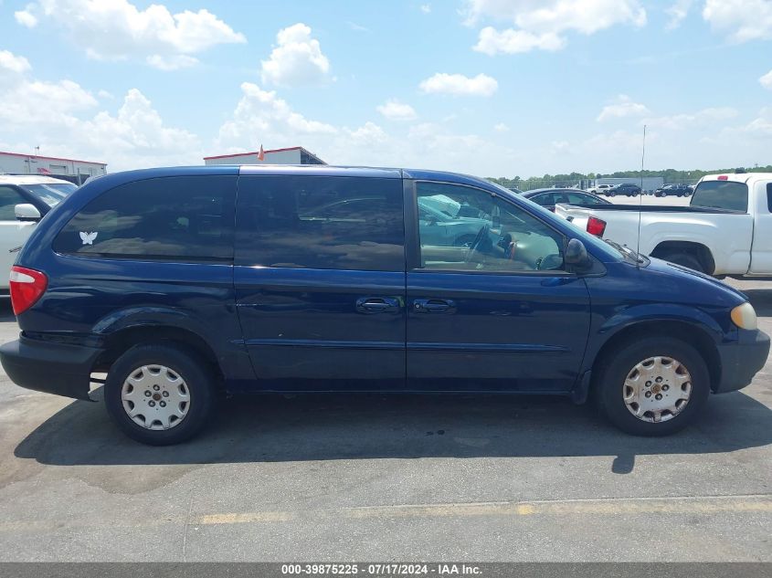 2002 Chrysler Town & Country Lx VIN: 2C4GP44392R640027 Lot: 39875225