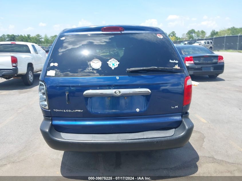 2002 Chrysler Town & Country Lx VIN: 2C4GP44392R640027 Lot: 39875225