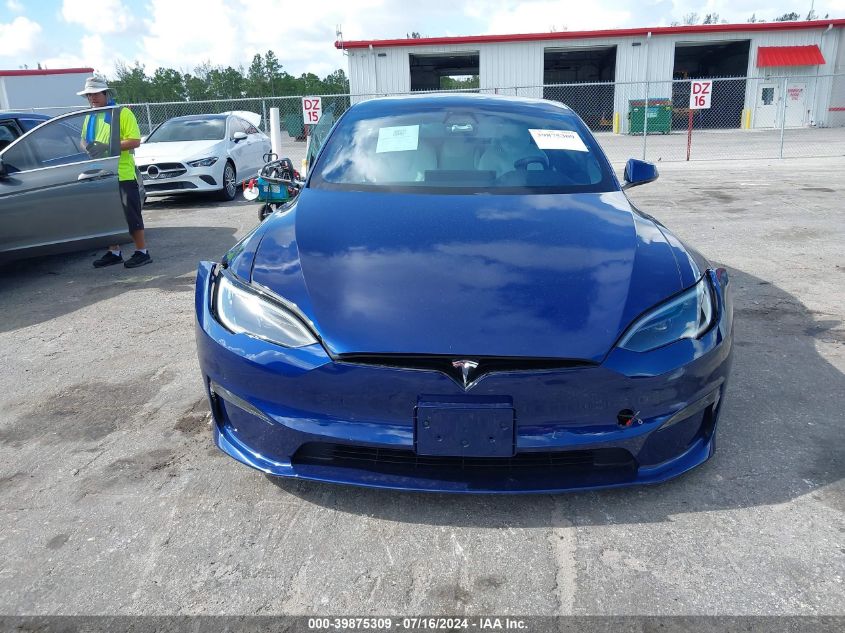 2022 Tesla Model S Dual Motor All-Wheel Drive VIN: 5YJSA1E56NF490615 Lot: 39875309