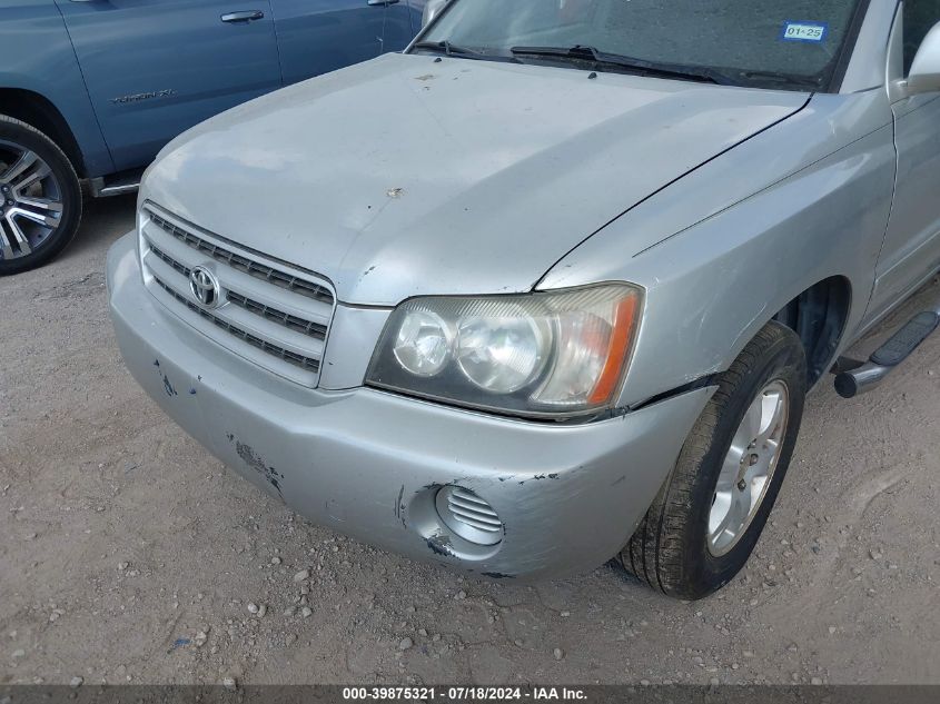 2002 Toyota Highlander V6 VIN: JTEGF21A820040311 Lot: 39875321