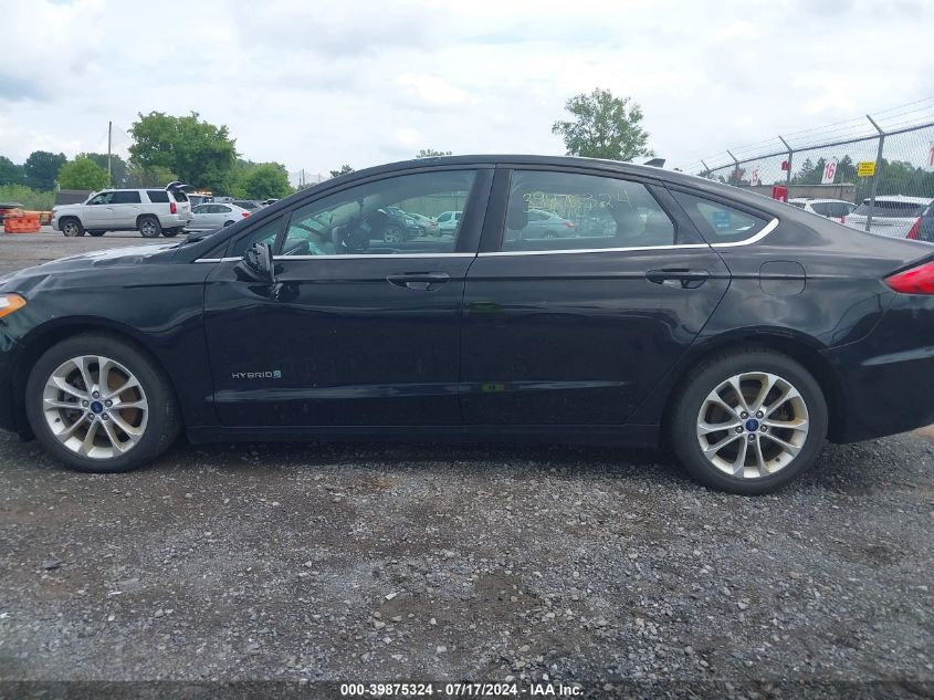 2019 Ford Fusion Hybrid Se VIN: 3FA6P0LU1KR212631 Lot: 39875324