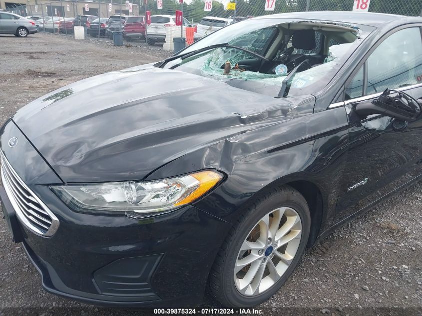 2019 Ford Fusion Hybrid Se VIN: 3FA6P0LU1KR212631 Lot: 39875324