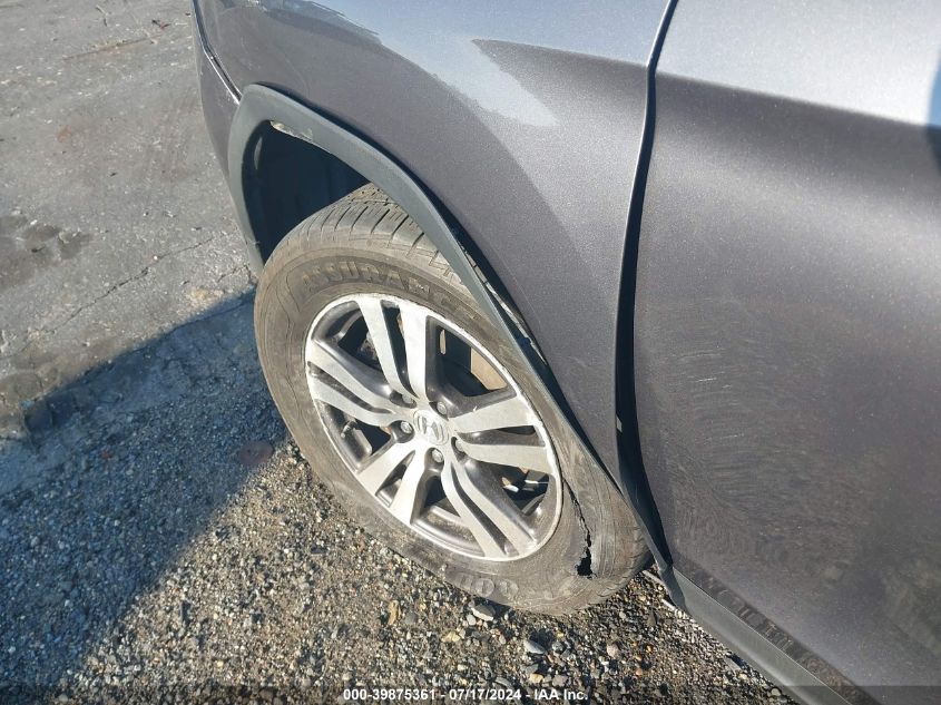 2017 Honda Pilot Exl VIN: 5FNYF6H51HB028925 Lot: 39875361