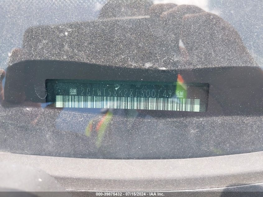 2008 Chevrolet Impala Lt VIN: 2G1WT58K281300149 Lot: 39875432