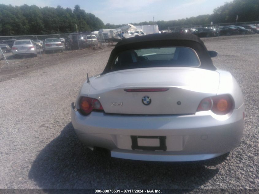 2003 BMW Z4 3.0I VIN: 4USBT53403LU03968 Lot: 39875531