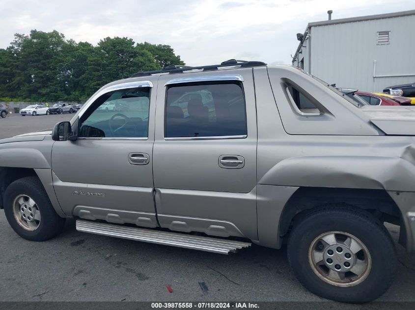 2002 Chevrolet Avalanche 1500 VIN: 3GNEK13T32G222680 Lot: 39875558