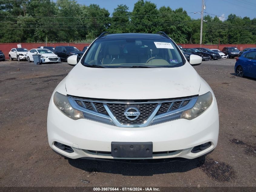 2011 Nissan Murano Sl VIN: JN8AZ1MW8BW153258 Lot: 39875644