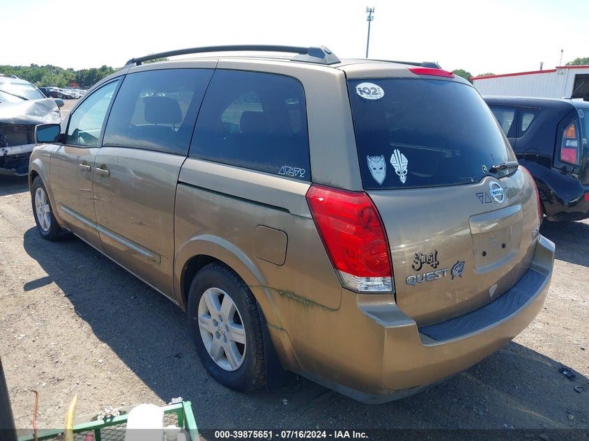 2004 Nissan Quest 3.5 Sl VIN: 5N1BV28U94N335145 Lot: 39875651