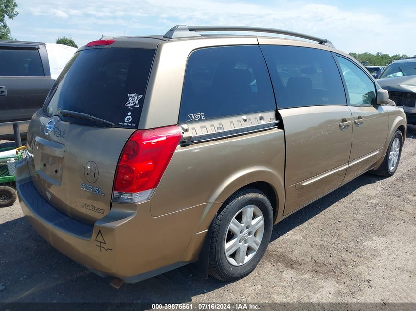 2004 Nissan Quest 3.5 Sl VIN: 5N1BV28U94N335145 Lot: 39875651