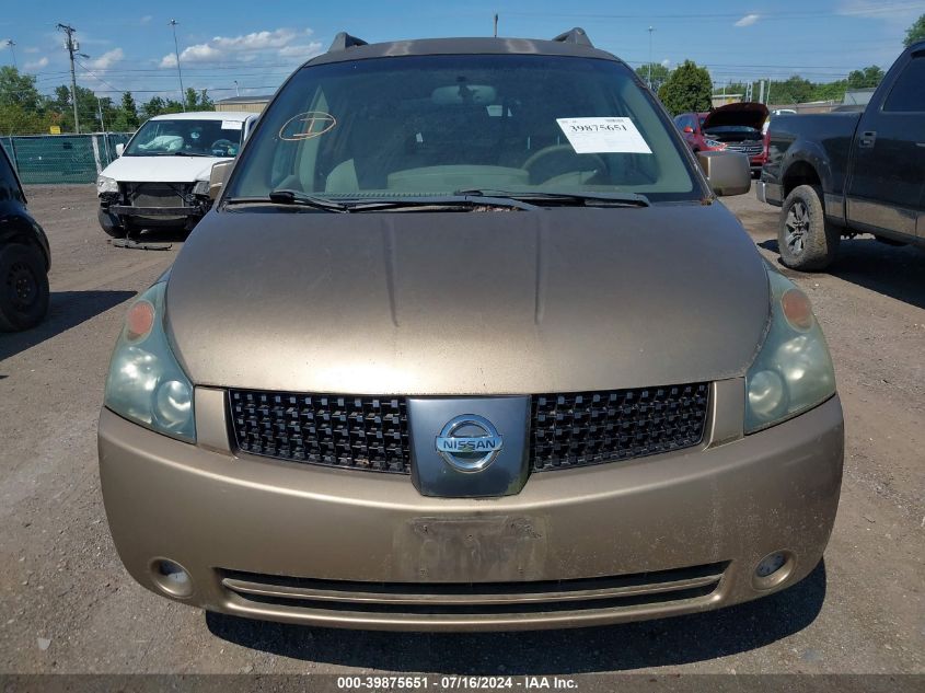 2004 Nissan Quest 3.5 Sl VIN: 5N1BV28U94N335145 Lot: 39875651