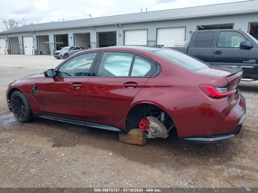 2024 BMW M3 Sedan VIN: WBS53AY00RFT18839 Lot: 39875751